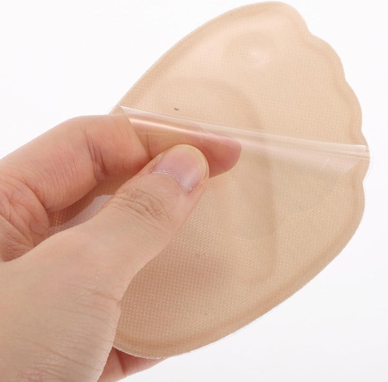 2 Pcs Silicone Metatarsal Pads Ball of Foot Cushions Arch Support Beige Soft Half-Size Inserts for Foot Relief in High Heels for Women and Men - Image 3