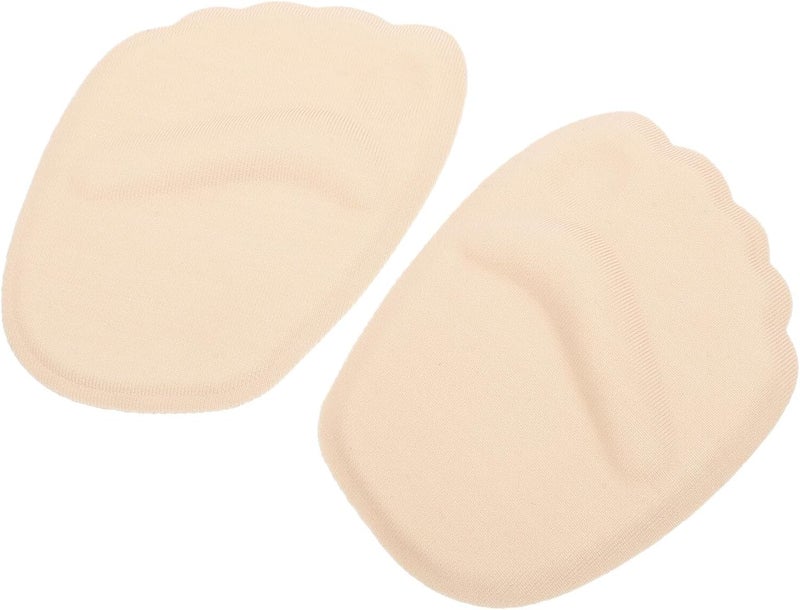 2 Pcs Silicone Metatarsal Pads Ball of Foot Cushions Arch Support Beige Soft Half-Size Inserts for Foot Relief in High Heels for Women and Men - Image 1