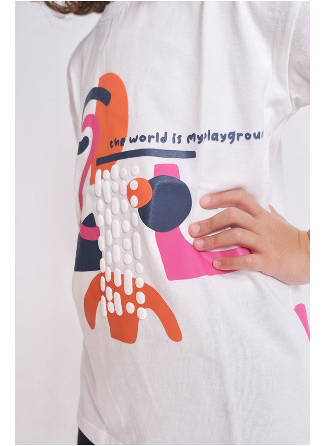 playmore - "The World Is My Playground" Short-Sleeved T-Shirt - Image 1