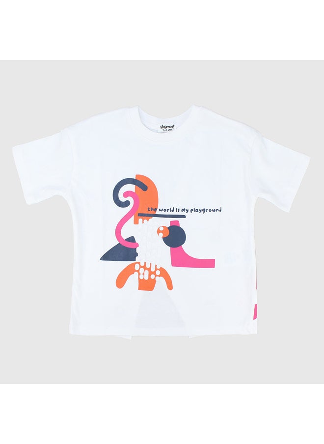 playmore - "The World Is My Playground" Short-Sleeved T-Shirt - Image 1