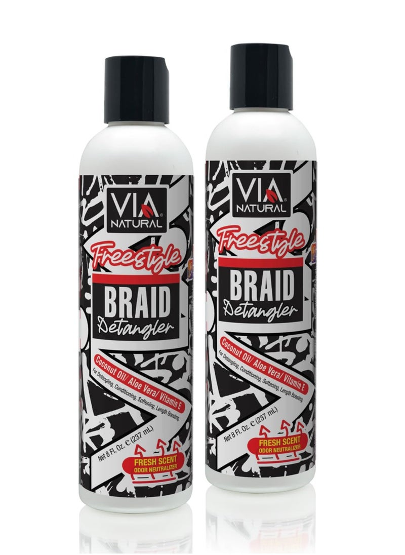 Via Natural VIA Freestyle Braid Detangler - pack of 2  - Image 1