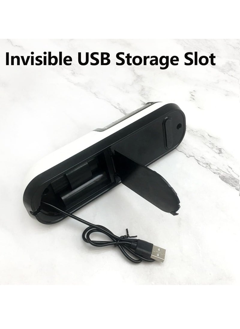 SYOSI Electric Knife Sharpener, Portable Knife Sharpener Three-Speed All-In-One Knife Sharpener, Wireless Grinding One Touch Slide Quick Trimming Double Sided for All Kinds of Knives  - Image 4