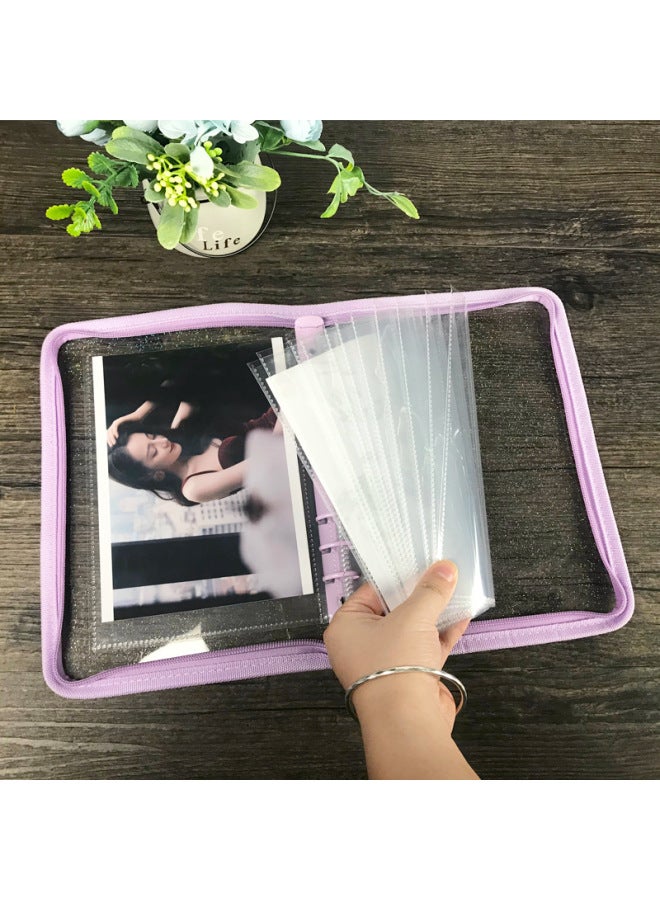 Unity A5 Loose-leaf Book Transparent Pp Inner Page Bag 6 Holes Replaceable Core Photo Storage Bag Portable Bill Material Finishing - Image 2