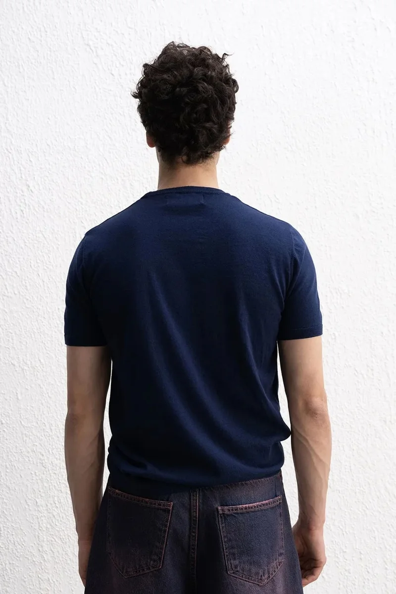جيستو GIESTO Solid Crew Neck Cotton T-Shirt