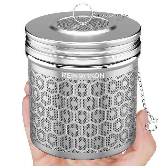 EXTRA LARGE TEA INFUSER FOR LOOSE TEA SPICE INFUSER FOR COOKING EXTRA FINE MESH TEA STRAINERS 304 STAINLESS STEEL STEEPER FOR BLACK TEA ROOIBOS ETC