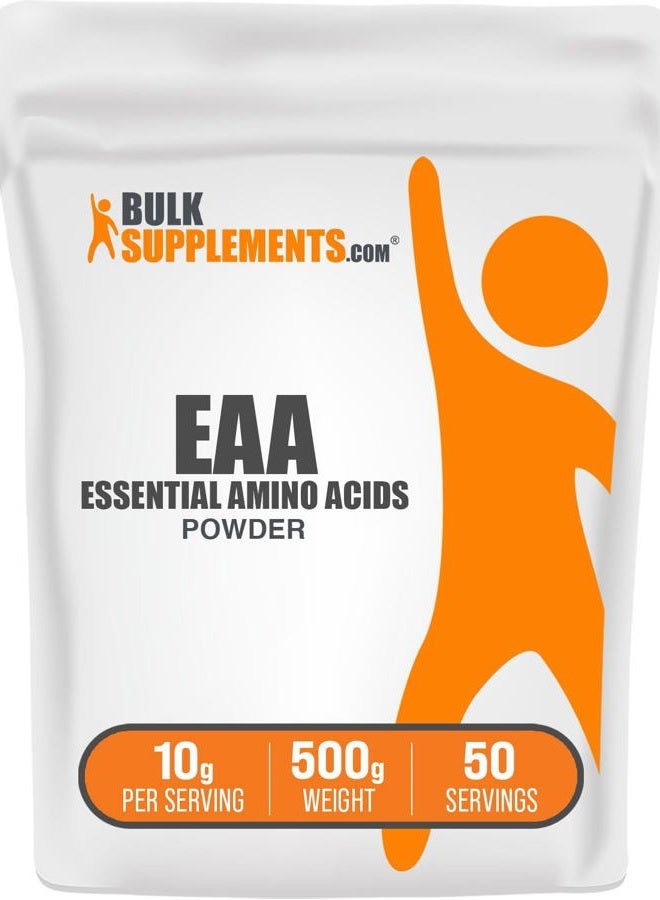 BULKSUPPLEMENTS.COM .com Essential Amino Acids Powder - Essential Amino Acids Supplement, EAA Powder - Unflavored & Gluten Free, 10g per Serving, 500g (1.1 lbs) (Pack of 1) - Image 1