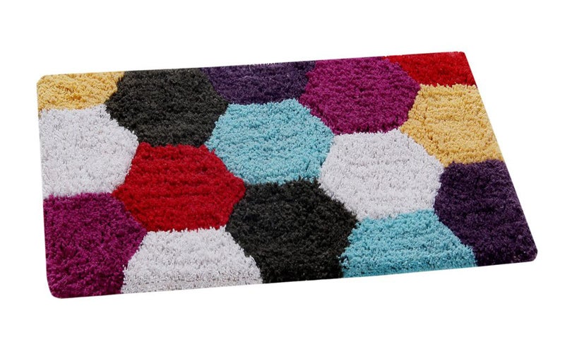 AAZEEM Abstract Cotton Door Mat - 16"x24",Multicolour,Rectangular - Image 2