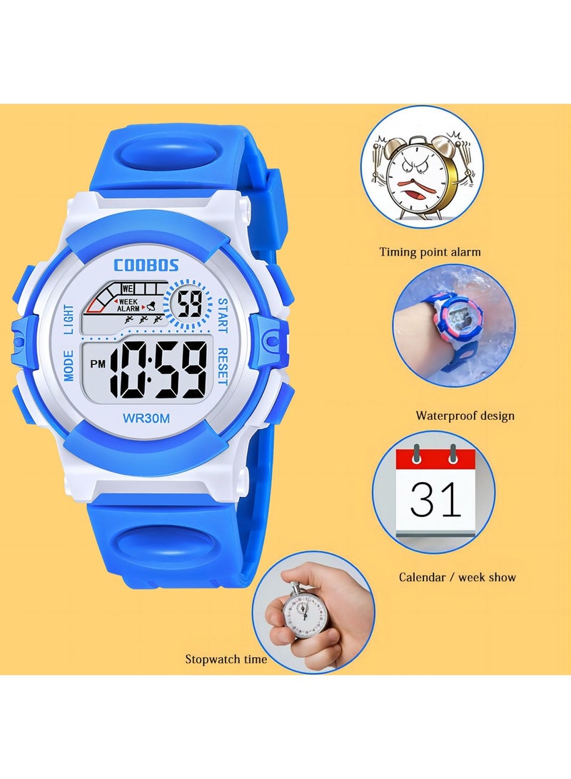 COOBOS Kids Water Resistant Rubber Digital Watch - Image 2
