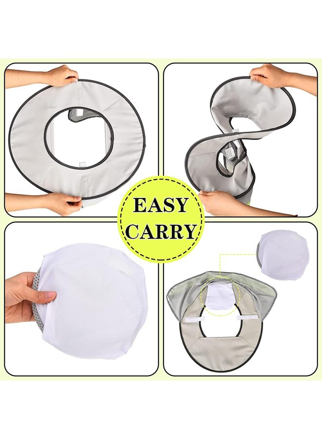 Hard Hat Sun Shade Neck Protection High Visibility Sun Neck Shield Full Brim Mesh Sun Shade Protection and Neck Gaiter Bandana Face Scarf for Hard Hat Accessories,Dusty Grey - Image 2