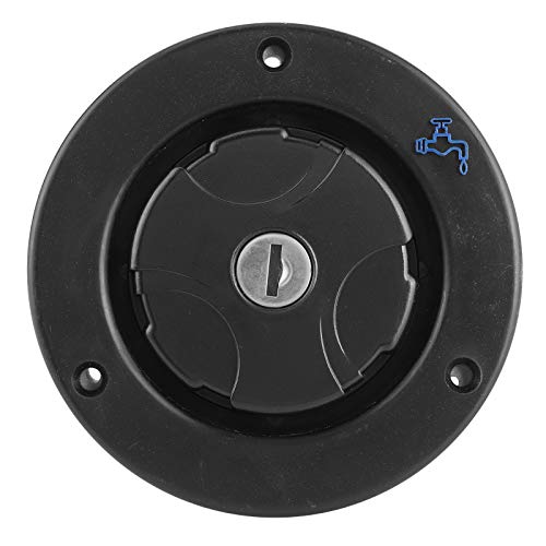 Asixx A sixx Water Inlet RV Water Tank Fill Cap BlackWhite for RV YachtBlack - Image 1