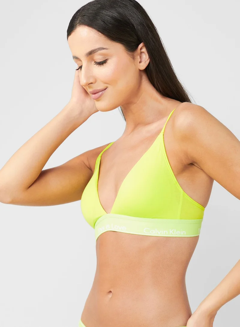 CALVIN KLEIN Strappy Logo Band Bikini Top