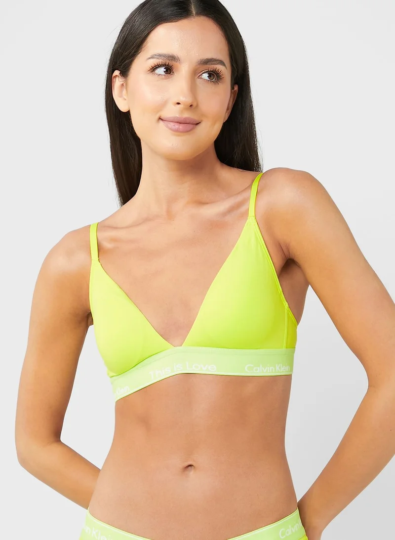 CALVIN KLEIN Strappy Logo Band Bikini Top