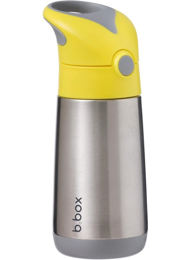 b.box 12 oz Insulated Water Bottle: Keeps Drinks Cold up to 8 Hours, Warm up to 6 Hours. Triple Wall Stainless Steel Kids Water Bottle w/Free Flow Silicone Straw Top. Leakproof & Dishwasher Safe - Image 1