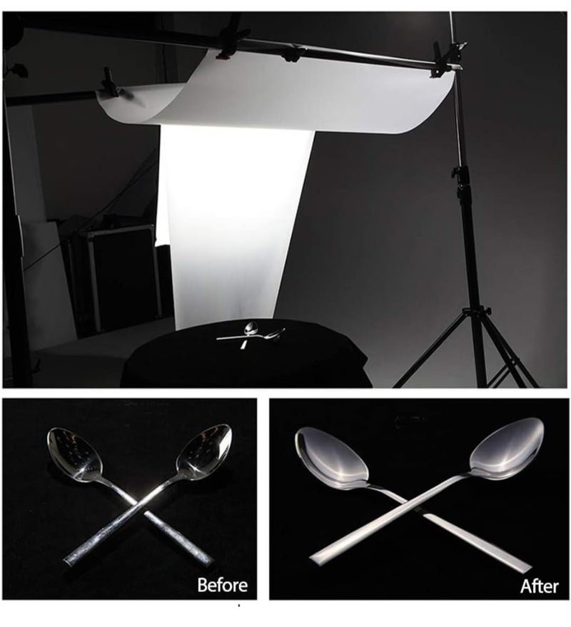 Glopro Diffusion Film 3-Sheets 50 x 40cm Polyester Lighting Gel Diffuser Photography for Led Flash Strobe Light Waterproof & Tear Resistant Sheets - Image 3