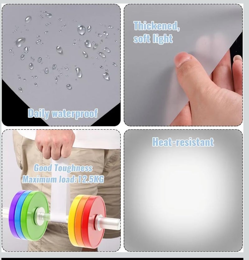 Glopro Diffusion Film 3-Sheets 50 x 40cm Polyester Lighting Gel Diffuser Photography for Led Flash Strobe Light Waterproof & Tear Resistant Sheets - Image 2
