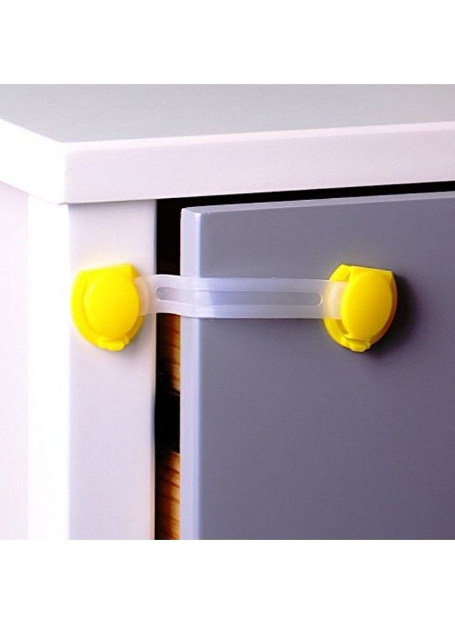 Kuhu Creations Kids Safety Lock For Drawer Fridge Cabinet And Many Other Appliances Or Furniture. (8 Unit Yellow Plastic Normal)  - Image 5