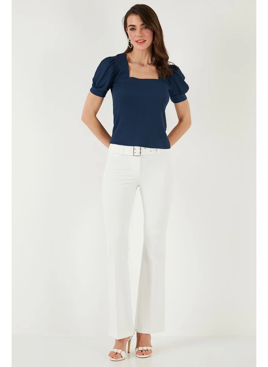 Lela Sleeve Detailed Square Neck Blouse Women's Blouse 5869002
