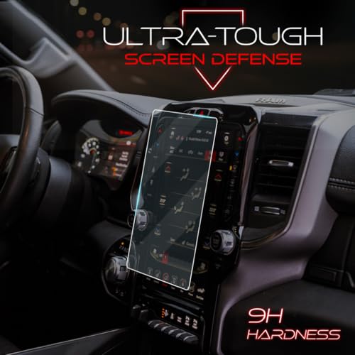 Kykr 12 Inches Tempered Glass Screen Protector for 2019-2025 Dodge Ram 1500, 2500, 3500, 9H Hardened, Anti-Glare, and Anti-Scratch Glass, Easy to Apply, Water-Resistant Car Accessories, Matte(Incompatible with 14 inch model) - Image 2