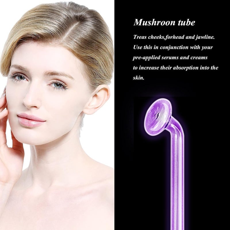 Elitzia Spare Parts Mushroom for Handheld HIF Facial Hair Device Facial Care Orange Purple Blue Color Glass Tube Electrode Elitzia ETJX0066 (Purple) - Image 4