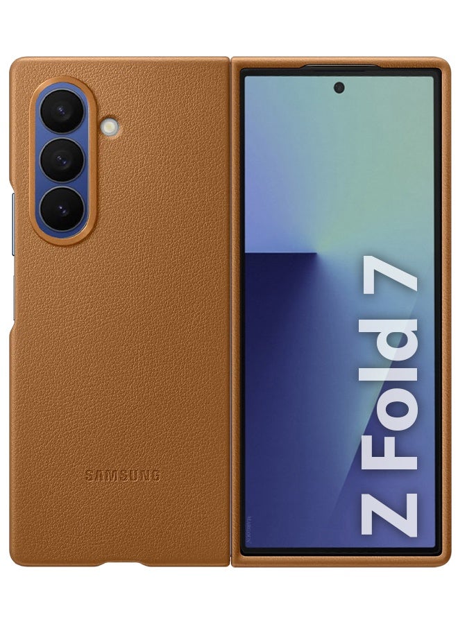 CATANES Leather Case Cover for Samsung Galaxy Z Fold 7, Kindsuit Case Slim and sleek - Brown - Image 4