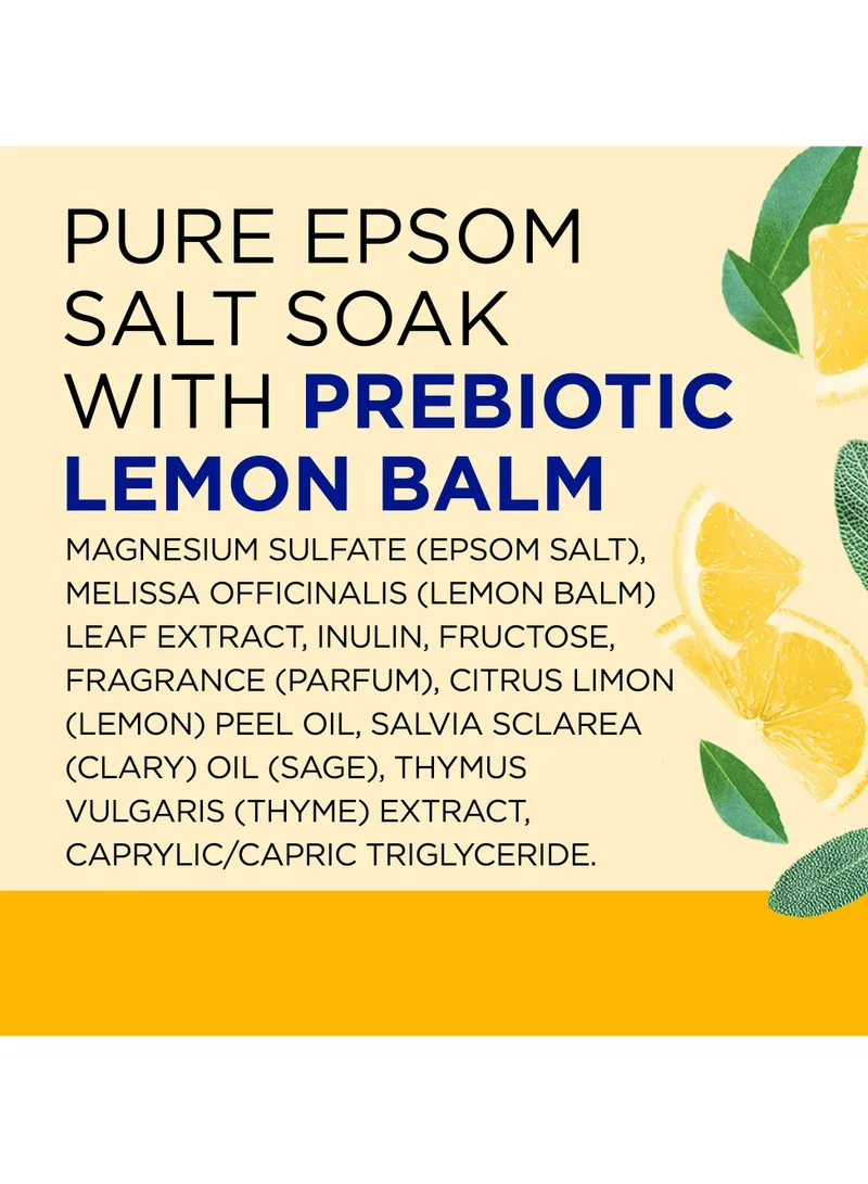 Dr Teal's Dr Teal's Epsom Salt Soaking Solution Prebiotic Lemon Balm 1.36Kg