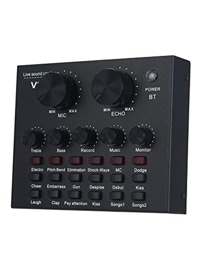 Bluetooth Microphone Live USB External Sound Card Black  - Image 1