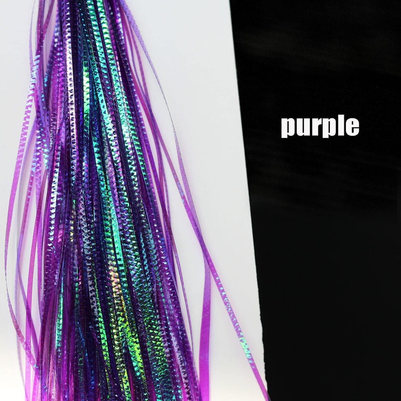 Tigofly 5 Packs/lot Lateral Scale 0.4" 1mm Width Crimped Flashabou Tinsel Pike Bass Fresh&Saltwater Streamers Fly Tying Materials - Image 3