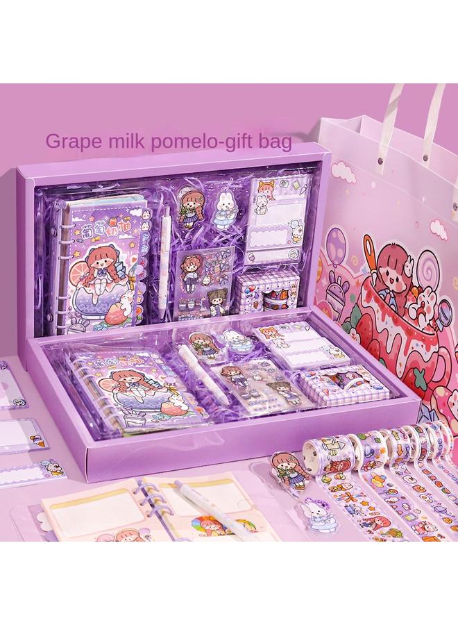 Bluejw School Opening Net Red Hand Book Suit Gift Box Cute Girl Heart Hand Book Suit Hand Book Simple Ins Style Primary School - Image 1