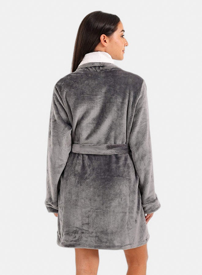 Carina Velvet Padded Robe with Belt - Image 3