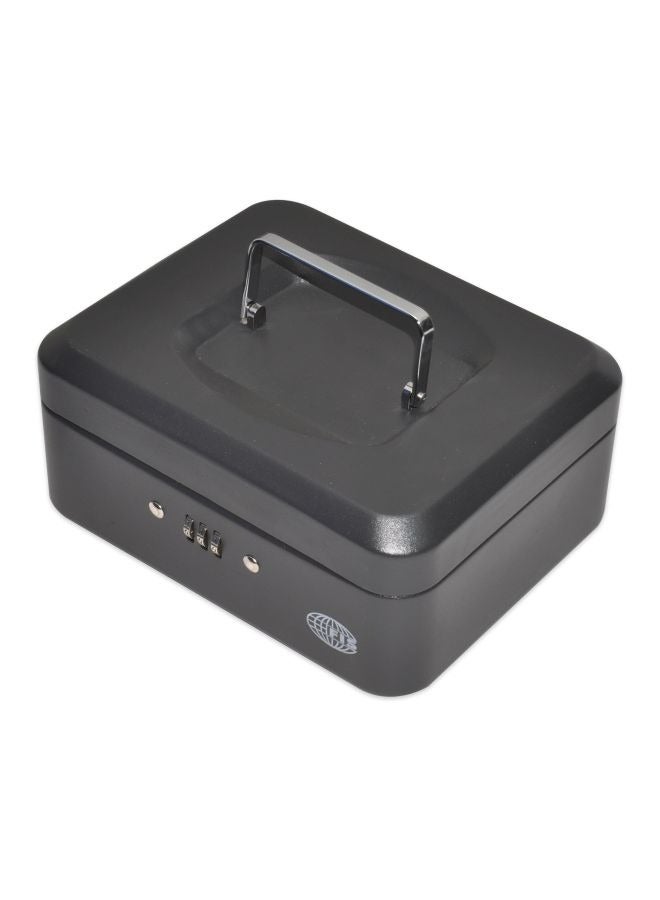 FIS صندوق نقدي FIS مع قفل رقمي 8 بوصة، لون أسود غير لامع - FSCPTS0037BK - Image 1