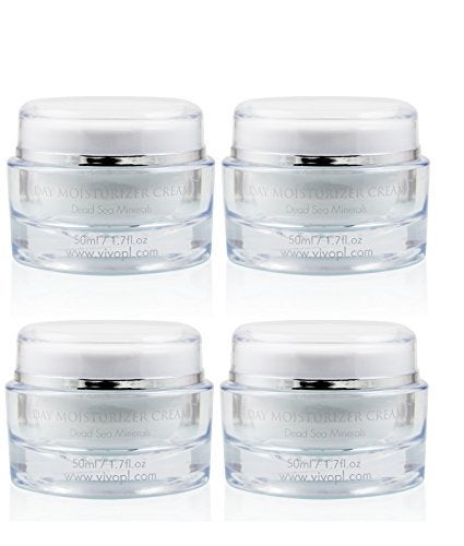 Vivo Per Lei Vivo Per Lei Day Cream - Dead Sea Face Cream for Dull, Dry Skin - Moisturizing Day Cream with Shea Butter - Non Greasy Day Moisturizer - Hydrating Face Cream for Women (Pack of 4)