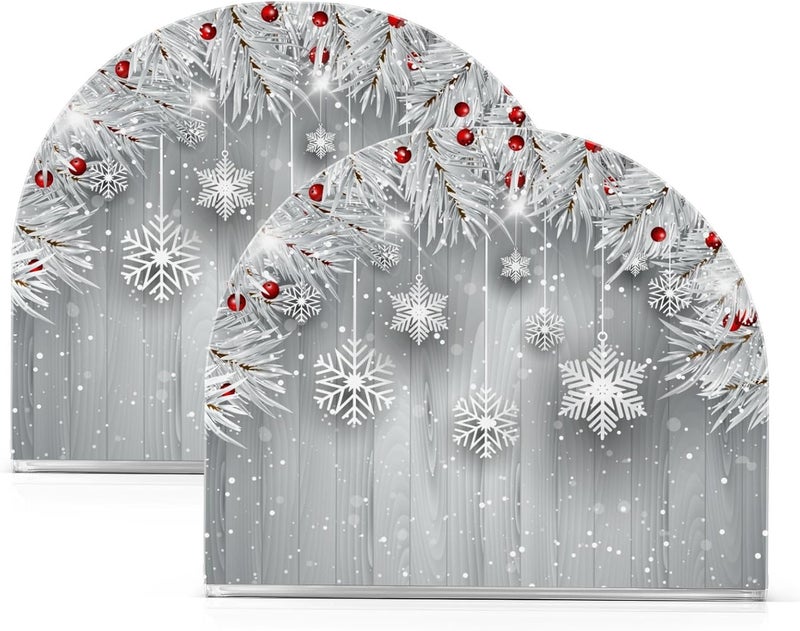 ALAZA Silver Christmas Tree Snowflake Napkin Holder for Tables Paper Cocktail Napkin Holders for Kitchen and Dinning Acrylic Dinner Napkin Dispenser for Restaurant Home Decor Bar Accessories 1 Pack - Image 2