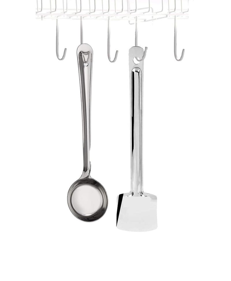 MR Stainless Steel paltaSpatulaKitchen SpoonFlex Turner with Slotted Deep Ladle SpoonKarchiKitchen Spoon for Cooking and Serving  - Image 5