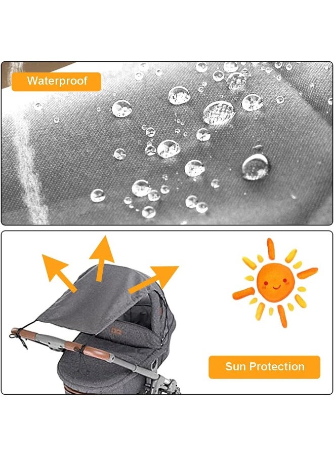 BXT Stroller Cover for Sun, Universal Foldable Stroller Sun Shade, SPF 50 UV Protection - Image 3