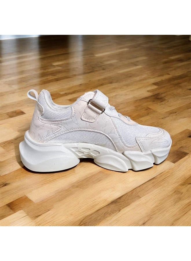 Kids Lightweight Sneakers with Thick Sole, Velcro Strap & Breathable Mesh - Image 3