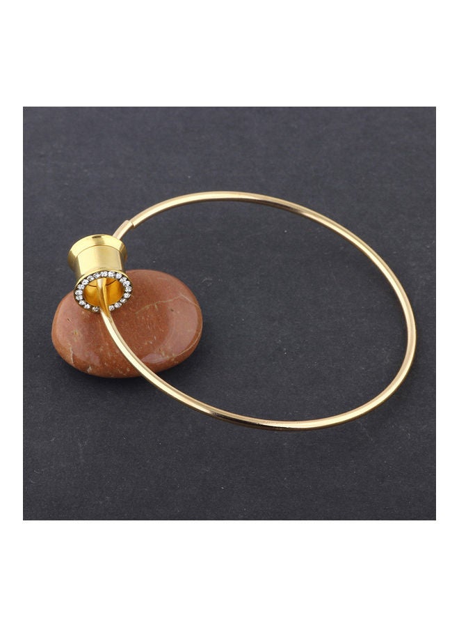 NIBEMINENT Rhinestone Big Circle Design Ear Plug - Image 5