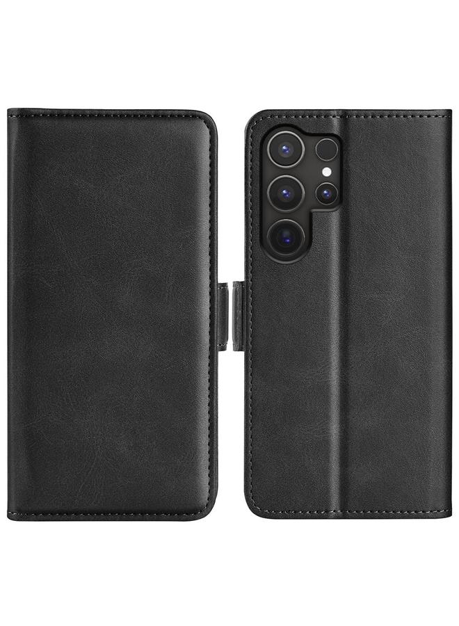 The Bros Case For Samsung Galaxy S25 Ultra 5G Dual-side Magnetic Buckle Horizontal Flip Leather Phone Case