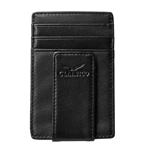 Claasico Money Clip Leather Wallet For Men Slim Front Pocket RFID Blocking with Super Strong Magnetic - Image 1