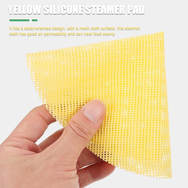 UKCOCO Reusable Silicone Steamer Pads 23cm round Non-stick Steamer Liners High Temperature Resistant 5pcs for Steaming Buns Dumplings Rice Home and Restaurant Use - Image 5