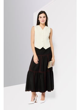 GUCCI Women Regular Fit Solid Casual Vest, White  - Image 2