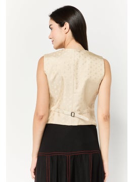 GUCCI Women Regular Fit Solid Casual Vest, White  - Image 4