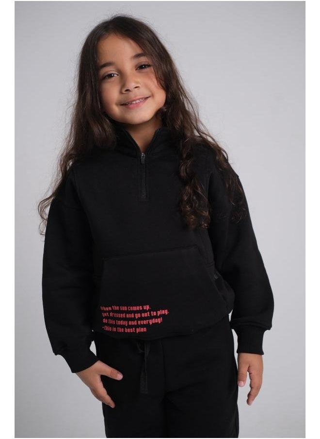 playmore Unisex "Have Fun Today" Black Long-Sleeved Sweatshirt  - Image 1