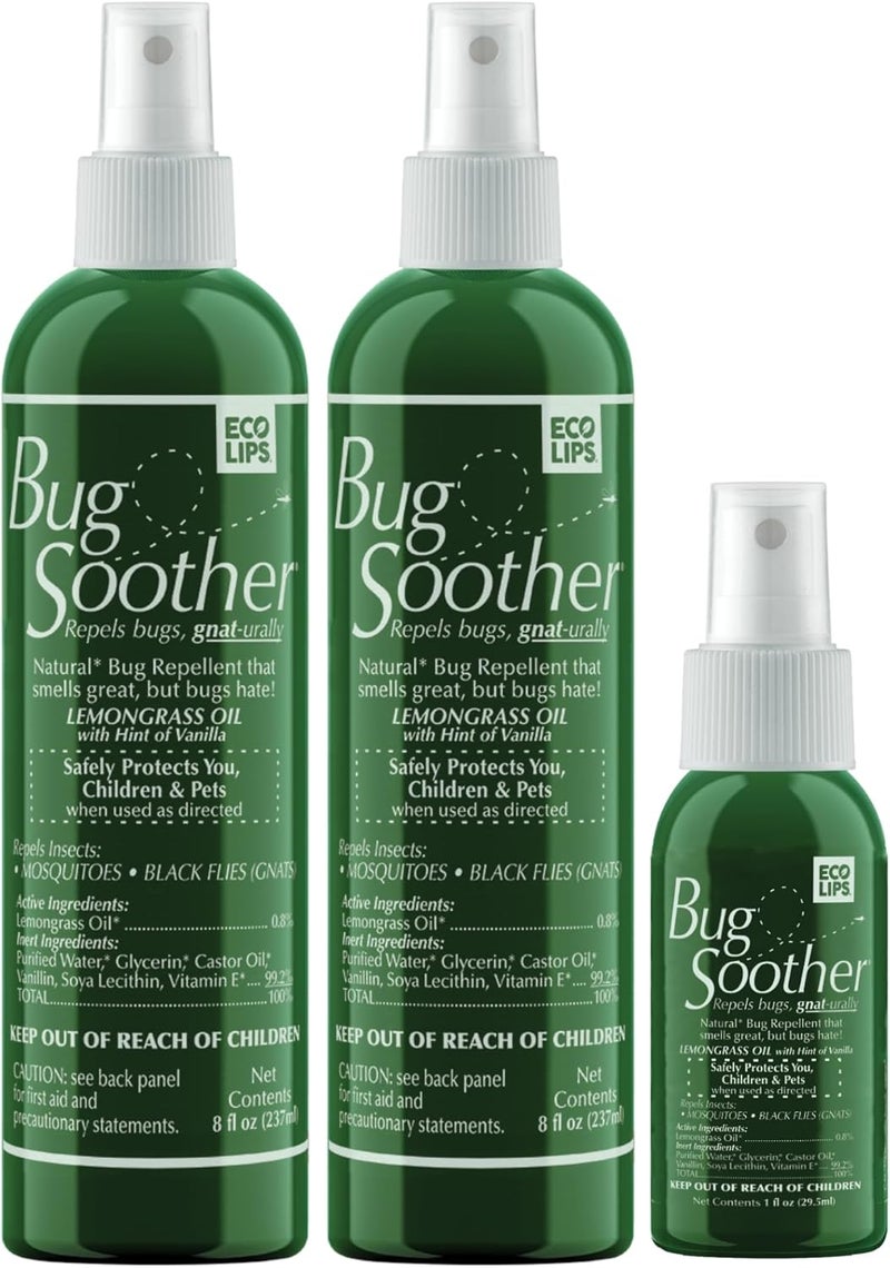 Bug Soother All Natural Bonus Pack - Multi-Pack includes FREE bonus 1 oz. travel size. (2, 8 oz.) - Image 1