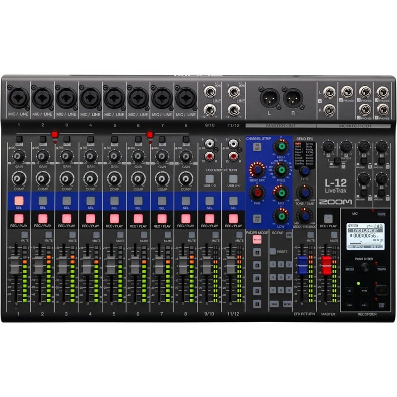Zoom L-12 LiveTrak Digital Mixer Recorder - 12 Channels - Image 1