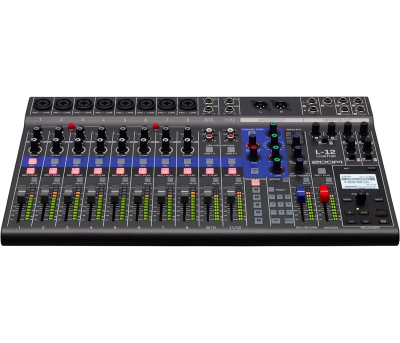 Zoom L-12 LiveTrak Digital Mixer Recorder - 12 Channels - Image 4