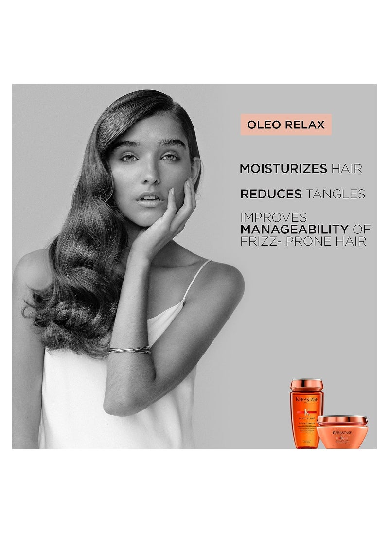 KERASTASE - Discipline Oléo-Relax Anti-Frizz Daily Conditioning & Calming Treatment For Voluminous & Unruly Hair Oil Huile Oleo Relax 100ml - Image 1