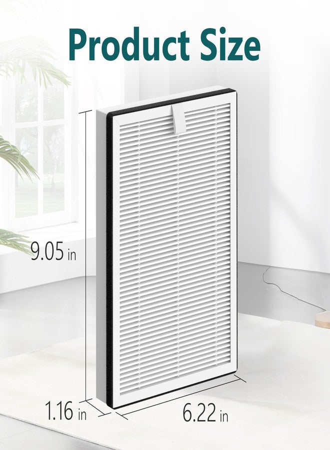 FCFMY 4 Pcs/ 2 Sets HEPA/Carbon Replacement Filter for NuWave OxyPure Portable Air Cleaner Purifier 47401 47402 47404 for Large Room up to 1361 Sq Ft with Double-Sided Air Intake, Part # H5P3 - Image 4