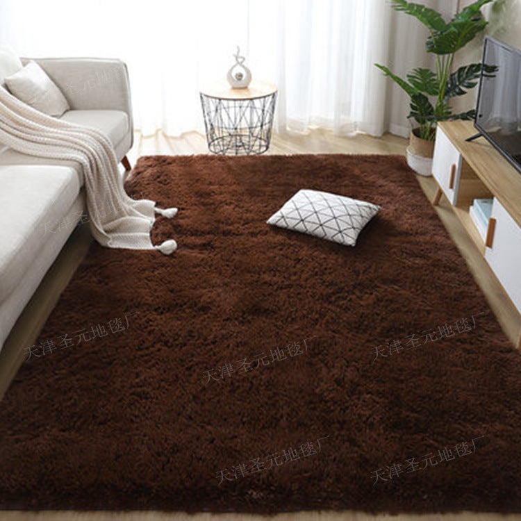 Modern Solid Color Polyester Area Rug for Living Room, Bedroom, and Study - Non-Slip and Easy to Clean - Image 3