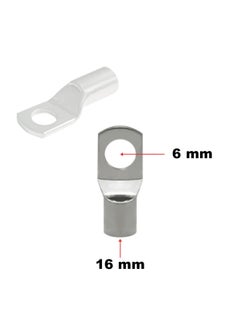 Duravel Duravel Copper Cable Lugs Ring Terminal Connectors,for Marine, Solar, Automotive Electric Home Applications etc(Pack-Of 10) (Cable Size 16mm, Hole Size 6mm)  - Image 2