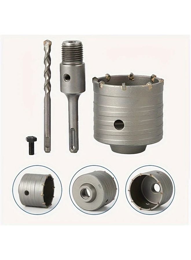 90mm SDS Plus Wall Hole Saw Drill Bit Set For Electric Hammer Concrete Stone Cement - Image 2